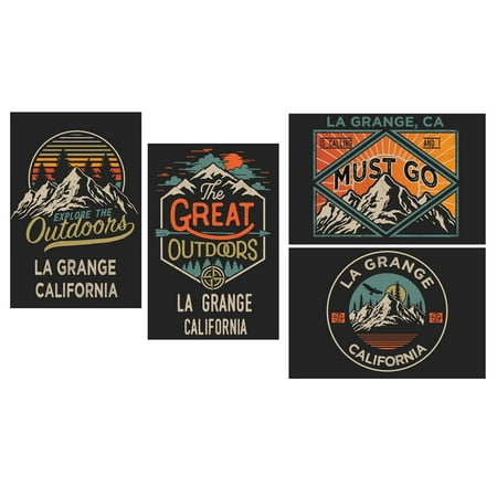 

La Grange California Souvenir 2x3 Inch Fridge Magnet The Great Outdoors Design 4-Pack