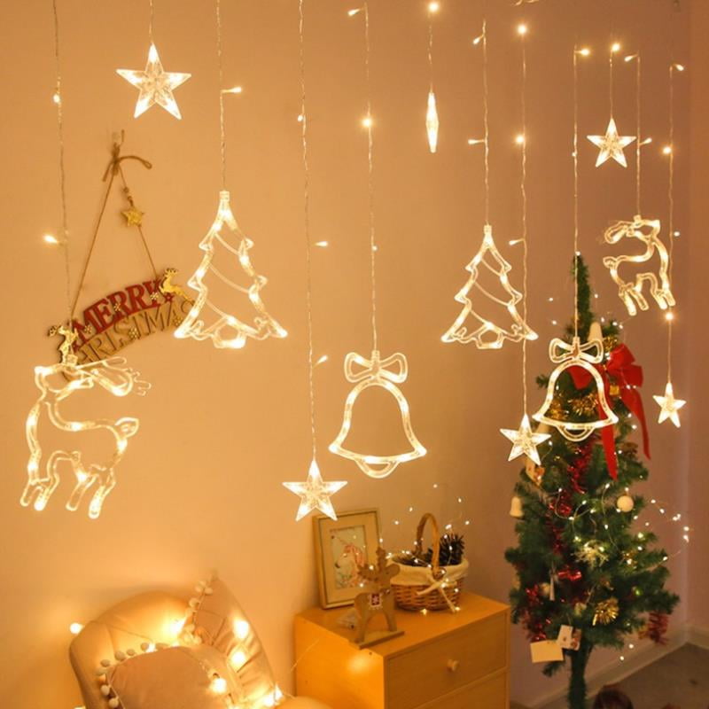 Xmas Tree House LED Fairy String Lights Christmas Tree Decor Hanging Ornaments