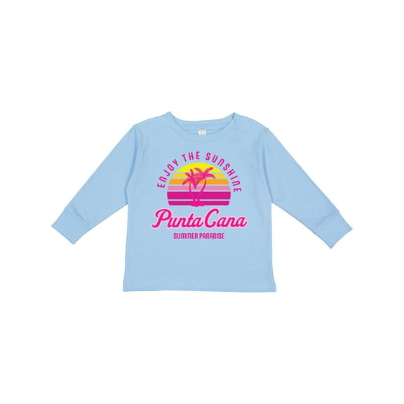 Inktastic Enjoy The Sunshine Punta Cana Summer Paradise Boys or Girls Long Sleeve Toddler T-Shirt