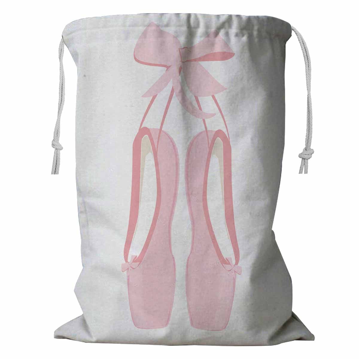 PKQWTM pink ballet pointe shoes Storage Basket Laundry Bag with