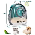 thumbnail image 2 of Transportadora gatos ORIZZP mochila gato cápsula espacial burbuja verde aero perro, 2 of 3