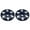 Black, variant on GRIMPEX 2Pcs Headset Top Cap Aluminium Alloy Headset Top Cover for 28.6mm Front Fork Blue