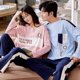 thumbnail image 1 of Conjunto de pijama de dos piezas para mujer, ropa de dormir cómoda, de manga larga, 100% algodón, para amantes de los dibujos animados, para otoño, 1 of 4