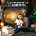 thumbnail image 5 of Electactic Electric Fireplace Log Set Heater 21IN, Remote Control, Flame Brightness Adjustable, Overheating Protection, Realistic Ember Bed, 1500W Whitish Gray logs, 5 of 7