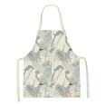 thumbnail image 1 of Kids Abstract leaf linen drawing apron work anti dirt,style4, 1 of 5