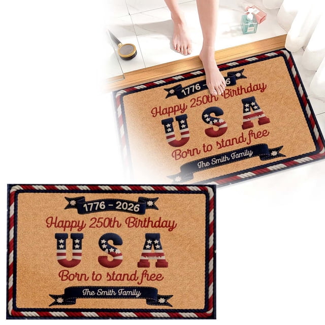 Independence Day Patriotic Area Rug for Festive Home Enhances Holiday and Exciting Family Gatherings