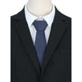thumbnail image 4 of INSPIRE CHIC Men's Solid Denim Self-tied Necktie Skinny Narrow Slim 2.4" for Wedding Business Casual One Size Blue, 4 of 5
