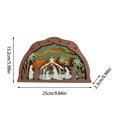 thumbnail image 3 of Christmas Scene Set For Christmas Indoor Tabletop Decorations Wooden Crafts., 3 of 6