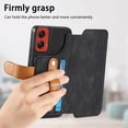 thumbnail image 6 of for Motorola Moto G Stylus 5G 2024 PU Leather + TPU Wallet Case, Card Slots Wristband Kickstand RFID Blocking Anti Peeping Magnetic Clasp Full Body Protection Cover for Moto G Stylus 5G 2024, Black, 6 of 8