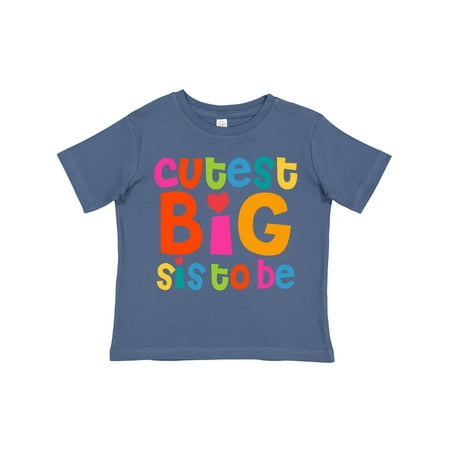 

Inktastic Cutest Big Sis to Be Gift Toddler Toddler Girl T-Shirt