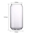 thumbnail image 2 of 12 oz Can Shaped Glass Cups, Beer Can Glasses, Aesthetic Soda Can Cup Clear Glass Tumbler Beer Glasses, Tall Cocktail Drinkware Cute Cups, Cool Drinking Glasses for Kitchen, Modern Glassware, 2 of 9