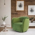 thumbnail image 2 of Cassilda Mid-Century Modern Velvet Upholstered Swivel Chair in Green, 2 of 6