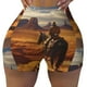 thumbnail image 2 of Fotbe Western Desert Cowboy Cloud Shorts Sin Costuras – Shorts Deportivos de Cintura Alta para Mujer, Elásticos para Gimnasio, Yoga, Running o Ciclismo-Small, 2 of 8