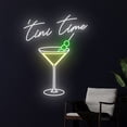 thumbnail image 2 of Handmadetneonsign Tini Time Martini Led Sign, Martini Neon Light, Martini Cocktail Neon Sign, Club, 2 of 5