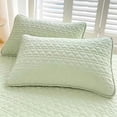 thumbnail image 6 of Pillow Covers,Soft Sweatproof Comfortable Pillow Case for Sleeping | Waterproof Quilted Breathable Stain Resistant Pillowcase | Bedroom Bedding,29.1x18.9 Inch,Green, 6 of 7