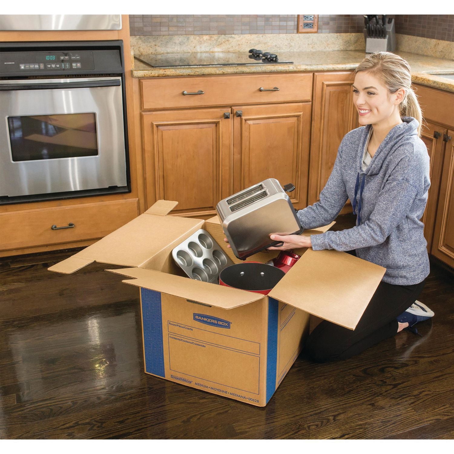 Boîtes de déménagement de luxe SmoothMove Bankers Box - 8 moyennes