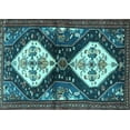 thumbnail image 1 of Ahgly Company Indoor Rectangle Persian Light Blue Traditional Area Rugs, 2' x 4', 1 of 4
