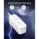 thumbnail image 5 of Enchufe plano giratorio de 360° Power Strip TROND, 6 enchufes, 2 USB, 5 of 7