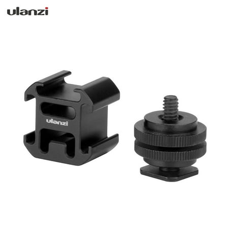 Ulanzi 3 Cold Shoe On-Camera Mount Adapter Extend Port for Canon Nikon Pentax DSLR Cameras for Microphone Monitor LED Video