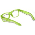 thumbnail image 2 of Kids Retro Sunglasses - Glow in the Dark Green Frame / Clear Lens, 2 of 4