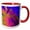 Red/White, variant on 3drose, Print of Abstract Neon Tropic Plants, 11oz Two-tone Red Mug