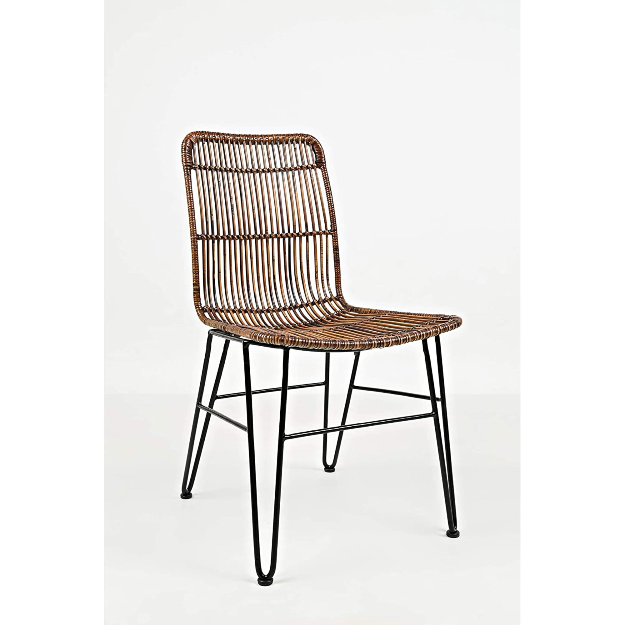 metal rattan dining chair