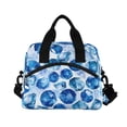 thumbnail image 2 of Lunch Bag Portable Crossbody Meal Bag Cooler Bag Insulated Lunch Bag Food Bag Handheld & Crossbody Design Blue Gem, 2 of 6