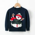 thumbnail image 2 of Toddler Little Boys Girls Kids Christmas Sweater Xmas Holiday Party Crewneck Knitwear Cute Pullover Tops 4 Years- 5 Years, 2 of 7