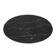thumbnail image 3 of Coffee Table, Oval, Black White, Artificial Marble, Metal Steel, Modern Contemporary Mid-Century, Living Lounge Cafe Room Hotel Lobby Hospitality, 3 of 6