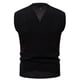 thumbnail image 3 of Chaqueta de Punto de Cuello en V de los Hombres, Abrigo Cálido con Ligero Estiramiento para el Otoño Y el Uso Casual Diario, Blusa en Capas de Moda, 3 of 7