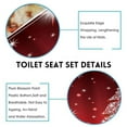 thumbnail image 3 of Christmas Bathroom Set, Waterproof Shower Curtain, 4-Piece Holiday Bathroom Decor with Soft Flannel Bath Mat and Toilet Cover, Easy Install with 12 Hooks, Festive Xmas Design, 3 of 4