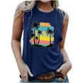 thumbnail image 2 of LSLJS Women's Womens Mode Décontractée Blouse Imprimée Sans Manches Round Neck Pull Slim Tops, Tank Tops, 2 of 5