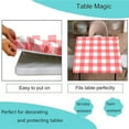 thumbnail image 4 of Checkered Fitted Polyester Tablecloth Square, Red White Lattice Elastic Edge Decor Tablecloths, Dust & Wrinkle Proof Fabric Table Cover, For Indoor Picnic BBQ Table Cloth Use, Fits 34"x34" Table, 4 of 6