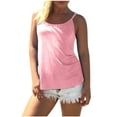 thumbnail image 3 of ZyeKqe Tank Top for Women Sleeveless Scoop Neck Camisole Spaghetti Strap Blouses Criss Cross Back Camis, 3 of 7