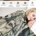 thumbnail image 3 of Orinice  3D Wolf Plush Bed Blanket, Flannel Blanket for Kids Teen Young Boys Girls Throw Blanket Modern Fashion Anti-Pilling Blanket for Couch Bed Sofa 50"*60"（130 * 150cm） 50x60in, 3 of 6