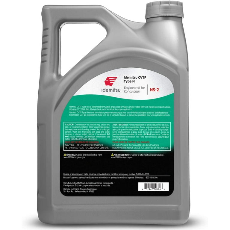 Idemitsu CVT Type N (NS-2) Oil Transmission Fluid for Nissan - 5QT