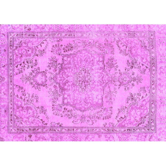 Ahgly Company Indoor Rectangle Abstract Purple Modern Area Rugs, 2' x 3'