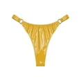 thumbnail image 4 of Rswnyirn Womens G-String Thongs PU Leather Panties Low Rise T-back Briefs Underwear Yellow M, 4 of 5