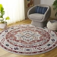 thumbnail image 2 of SAFAVIEH Luna Damian Oriental Area Rug, Beige/Rust, 6'7" x 6'7" Round, 2 of 8