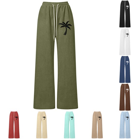 ZXLBBD Girls Elastic Waist Straight Leg Summer Beach Pants with Drawstring for Kids Kids Comfort Soft Bottoms Durable Casual Outdoor,Army Green,Size 14 Y-15 Y