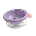 thumbnail image 3 of WeiLaiKeQi Kitchen Strainer Colander Bowl Berry Pasta Salad 2 in 1 Kitchen Colander Set Violet 18x7.5cm, 3 of 9