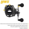 thumbnail image 4 of Lew's SuperDuty GX3 Baitcast Fishing Reel, 6.5:1 Gear Ratio, Left-Hand Retrieve, Black, 4 of 8