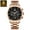 Rose Gold Black, variant on Luxury Man Wristwatch Military Waterproof Luminous Chronograph Men Watch Stainless Steel Men's Quartz Watches box Reloj