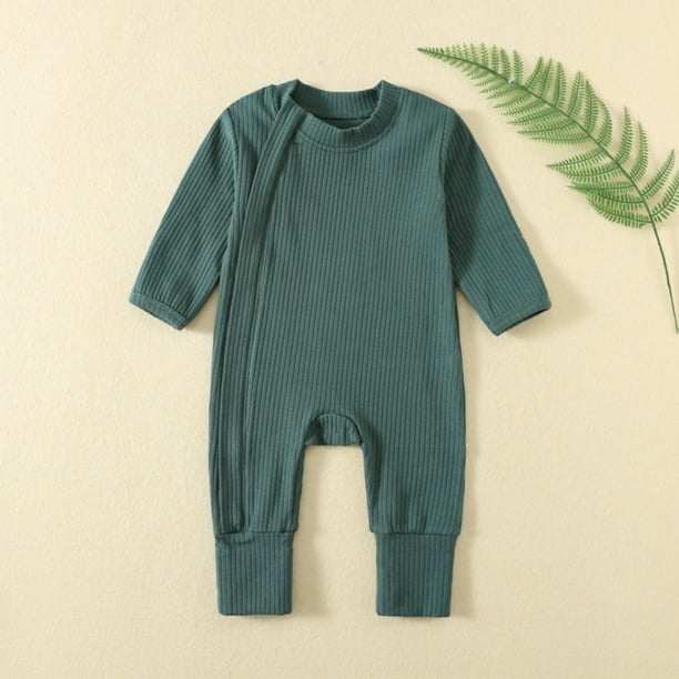 Mono de verano para niños y niñas, mono de bebé de manga corta con botones y cuello redondo, bonitos pantalones cortos lisos, monos de poliéster para niños