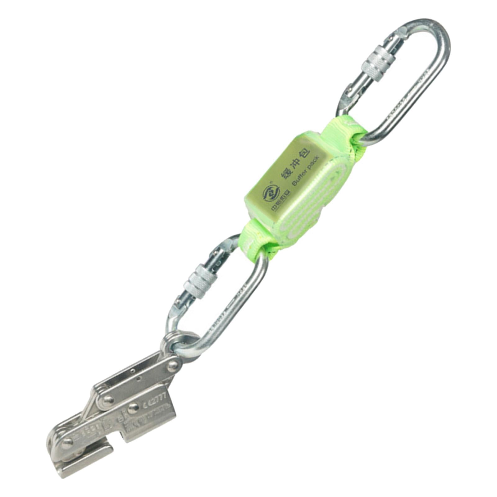 Rock Climbing Rope Grab, 15KN Heavy Duty Self Locking Fall Arrester , Caving Rescuing Pulley Safety Gear , with Rebar Hook