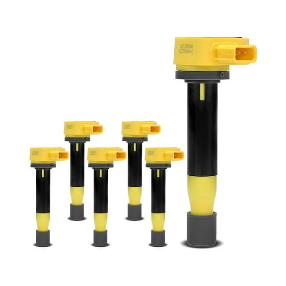 Ignition Coil Kit 6 - Compatible with 1999 - 2010 Honda Odyssey 3.5L V6 2000 2001 2002 2003 2004 2005 2006 2007 2008 2009