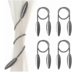 thumbnail image 1 of Cortinas Cortinas, 4 Piezas Diy Twist Rideau Embrasse Clips Creative Dcoratif Fentre Drap Twist Embrasse Dos Draperies Retenue (gris),, 1 of 4