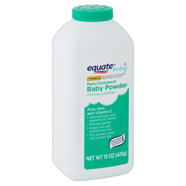 Equate Baby Aloe Vera and Vitamin E Hypoallergenic Pure Cornstarch Baby