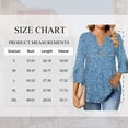 thumbnail image 2 of TEMOFON Blouses for Women Spring Summer Boho Tops Floral 3/4 Sleeve Shirts V Neck Clothes Short Sleeve Fashion Blue S, 2 of 8