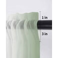 thumbnail image 6 of Sage Green Ombre Tier Curtains 45 Inch Length,Sheer Curtains for Bedroom Living Room Window Sage Green White Gradient Modern Rod Pocket Drapes Kitchen Curtains Small Half Window 27.5"x45" 2 Panels, 6 of 7